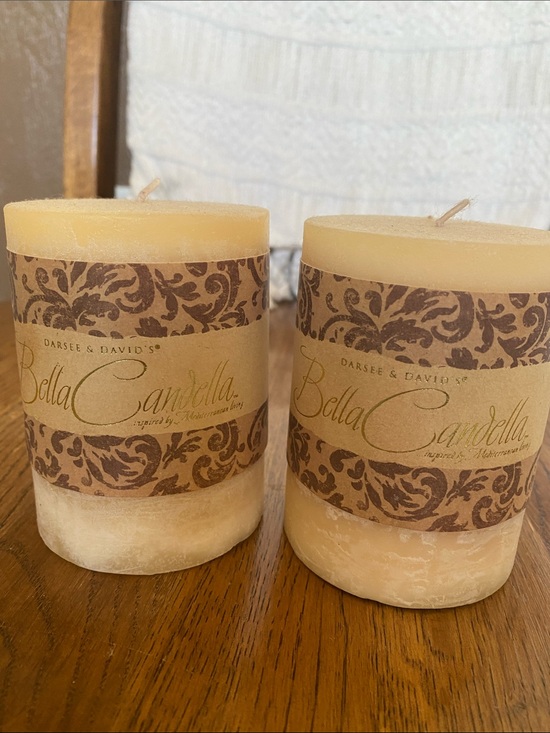 Bella Candella Other - Bella Candella Ivory Pillar Candle - Set of 2